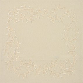 Dekoračná obliečka na vankúš CHAPLET FLORAL 40x40 cm, krémová