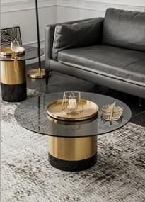 SADA KONFERENČNÝCH STOLÍKOV MARTINO SKLO + ZLATÝ NEREZ