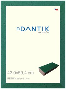 DANTIK rám na obraz 42x59,4 | RETRO zelená (Plexi Čiré)