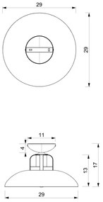 Prisadený luster FELIX 1xE27/60W/230V zelená
