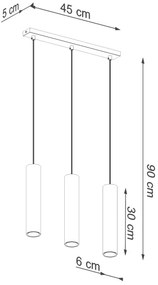 Sollux SL.1201 - Luster na lanku LAGOS 3xGU10/10W/230V zlatá