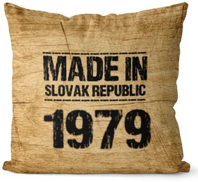 Vankúš Made In + rok (Veľkosť: 55 x 55 cm, rok: 1979)