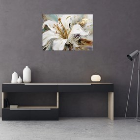 Obraz - Abstrakcia s ľaliou (70x50 cm)