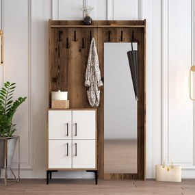 Predsieňová stena Berlin BC - Walnut, White