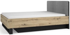 Posteľ Upsala 160x200 81b nádobou+ výťah grafit/artisan