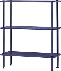 Modrý regál v dekore duba 80x90,5x35 cm Teidi – noo.ma