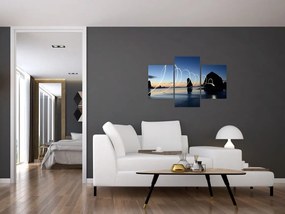 Obraz - pláž pri západe (90x60 cm)