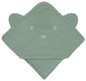 Lionelo - Detská mušelínová osuška s kapucňou Green Forest