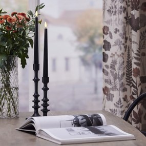 STAR TRADING LED sviečka Flamme Candy Black 26 cm – sada 2 ks