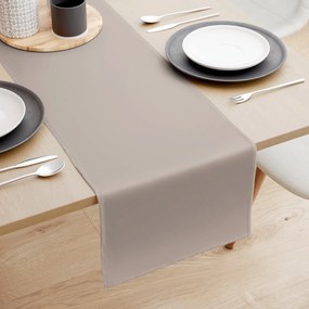Goldea behúň na stôl 100% bavlnené plátno - sivohnedý 35x140 cm