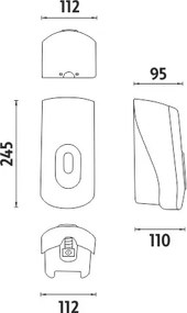Nimco Zásobník dezinfekčného gélu alebo tekutého mydla - HP 9531-M-04