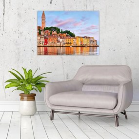 Sklenený obraz - Rovinj, Chorvátsko (70x50 cm)