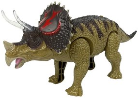 LEAN TOYS Dinosaurus na batérie Triceratops zelený