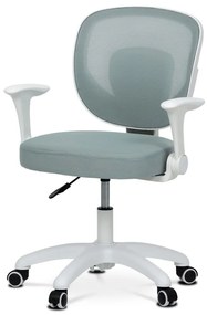 Detská pracovná stolička DINO — sieť / látka, mentolová