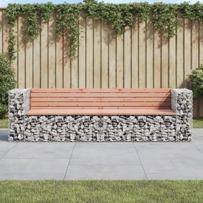 Záhradná lavica gabiónový dizajn 244x71x65,5 cm masívny douglas 3196240