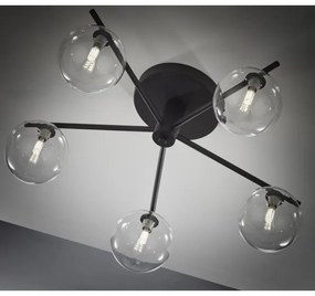 Jupiter 2046 - Prisadený luster PRATO 5xG9/10W/230V čierna/číra