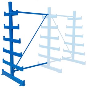 Konzolový regál prístavný, obojstranný, stromčekový, 2000 x 1330 x 1144 mm, 6 poschodí