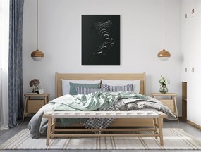 drevko Abstraktný obraz na stenu Pruhy Rozmer obrazu: 43 x 32,5 cm, Farba dekorácie: Čierna