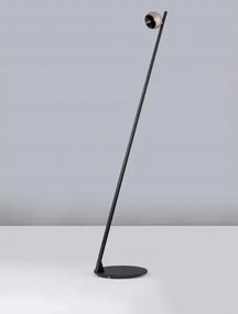 LED stmievateľná champaign zlato-čierna stojaca lampa Lusa
