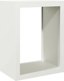 vidaXL Regál na krbové drevo, biely 60x40x80 cm, oceľ