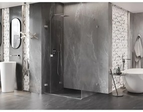 Mexen Lunar-F, 1-krídlový sprchový kút so skladacími dverami, ľavý, 95 x 80 cm, 8mm číre sklo, chrómový profil, 836-095-080-01-00-L