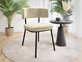 Čalúnená jedálenská stolička Serossa, Dostupné poťahy: Magic Velvet 2209, Farby: čierna