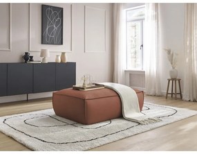 Tmavohnedá podnožka z imitácie kože Boheme – Bobochic Paris