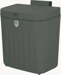 Závesný kuchynský odpadkový kôš Matte Green, 7 l