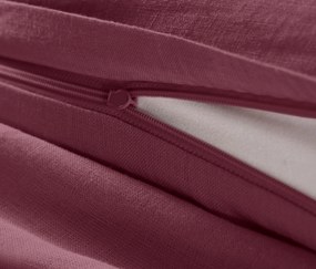 Ľanová posteľná bielizeň, vínová, štandardná veľkosť