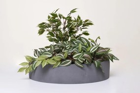 Miska na dekorácie CIRCULO, sklolaminát, Ø 50 cm, sivá