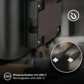 Briloner 3878015 - LED nabíjateľné nástenné svietidlo so senzorom CHAT LED/3W/5V 2000 mAh čierna