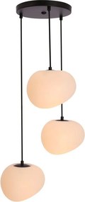 Čierno-biele závesné svietidlo ø 42 cm Stones – Candellux Lighting