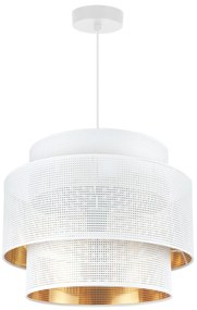 Závesné svietidlo Asti, 1x biele PVC tienidlo, (fi 35cm), g, w