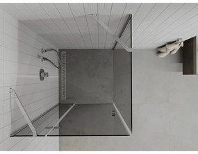 Mexen Roma, sprchovací kút 70 (dvere) x 70 (stena) cm, 6mm šedé sklo, chrómový profil, 854-070-070-01-40
