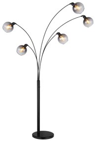 Globo 58228NBS - Stojacia lampa SEYMOUR 5xE27/40W/230V dymová