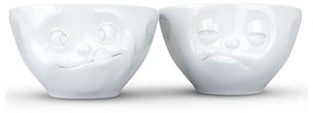 Sada 2 bielych maškrtných misiek z porcelánu 58products