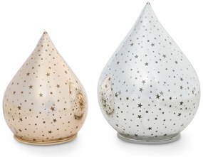 LED svietiace objekty, 2 ks, sklo