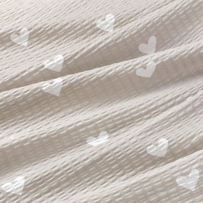 Goldea bavlnený krep - srdiečka na latte 160 cm