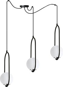 Závesné svietidlo Florence Spider, 3x biele sklenené tienidlo, b/ch, U