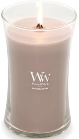 WoodWick Vonná sviečka váza veľká Patchouli Creme, 609 g