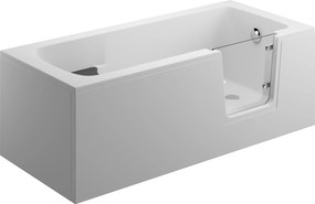 Vaňa s dvierkami Polimat AVO 170x75 bez čelného krycieho panelu + vaňový sifón automat s prepadom VABPS-ZU 70