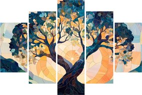 Obraz – Mozaika – slnko a strom II. (150x105 cm)