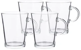 Altom Sklenený hrnček Atena 420 ml, sada 4 ks