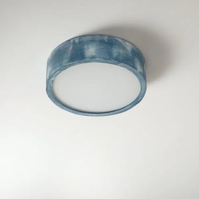 Brilagi - Stropné svietidlo PINO 1xE27/15W/230V borovica/modrá pr. 27,5 cm