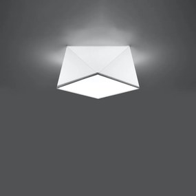 Stropné svietidlo Hexa, 1x biele plastové tienidlo, (biely plast), (25 cm)