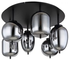 Globo 15345-6D - Prisadený luster BLACKY 6xE14/40W/230V čierna
