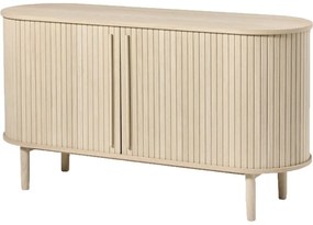 Komoda v dekore duba s posuvnými dverami v prírodnej farbe 140x76x45 cm Meta – Unique Furniture