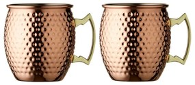 Oceľové hrnčeky v súprave 2 ks v medenej farbe 400 ml Moscow Mule – Lyngby Glas