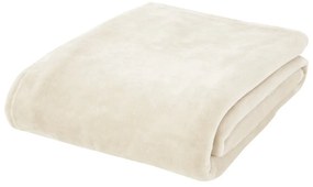 Krémová deka z mikroplyšu 130x170 cm Raschel Velvet – Catherine Lansfield