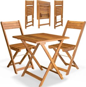 Balkónový nábytok VITEK, 1+2, prírodná hnedá Casaria